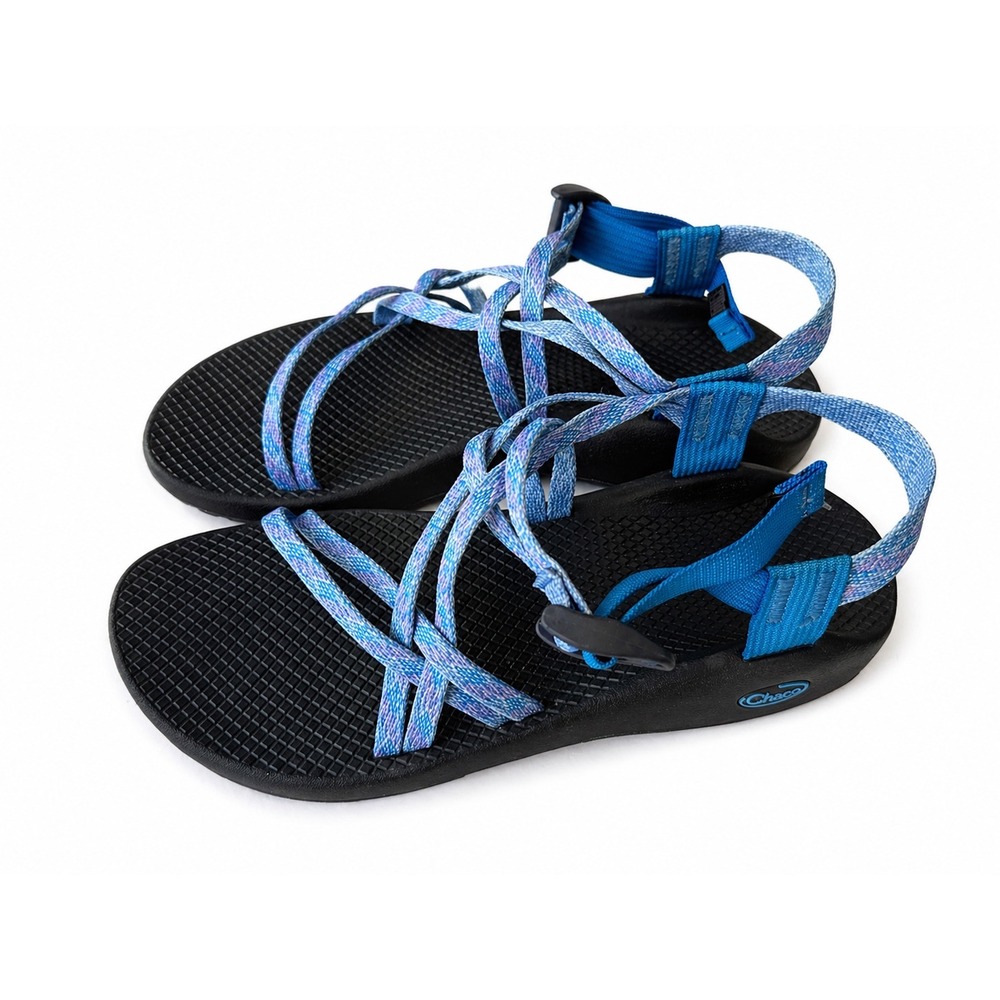 Chaco Women's Strappy Sandals in Black and Blue